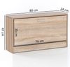 Schuhkipper SPLIT Modern 80 x 47 x 24 cm Holz Schuhregal Sonoma 1 Fach, Schuhkommode Flurschrank mit Ablage, Design Schuhschrank Schuhaufbewahrung, Flurkommode für Schuhe Tief Bild 4