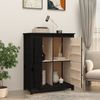 vidaXL Sideboard Schwarz 83 x 41,5 x 100 cm Massivholz Kiefer [821511] Bild 3
