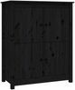 vidaXL Sideboard Schwarz 83 x 41,5 x 100 cm Massivholz Kiefer [821511] Bild 2