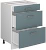 Küchenunterschrank R-Line Blau-Grau 60 cm mit Schubladen, AP Anthrazit Vicco Bild 4