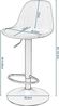 EUGAD Barhocker (4 St), ergonomischer Drehhocker mit Rückenlehne, Samtbezug Bild 2