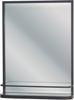 Schöner Wandspiegel aus Metall, mit Ablage, schwarz Bild 3