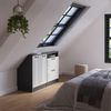 Küchenschrank für Dachschrägen R-Line Weiß Landhaus 120 cm 2er Set Vicco Bild 5