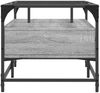 vidaXL Couchtisch mit Glasplatte Grau Sonoma 98,5x50x45 cm Stahl 846047 Bild 5
