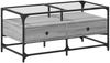 vidaXL Couchtisch mit Glasplatte Grau Sonoma 98,5x50x45 cm Stahl 846047 Bild 2
