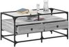 vidaXL Couchtisch mit Glasplatte Grau Sonoma 98,5x50x45 cm Stahl 846047 Bild 3
