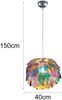 Verspielte LED Pendelleuchte mit bunten Kunststoffblättern, Ø 40cm Bild 3