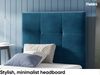 MEBLINI Kinderbett mit Bettkasten MINO 2 80x200 Rechts – H3/Blau Samt Gepolstert Einzelbett mit Matratze - Polsterbett mit Stauraum - Bett mit Kopfteil – Stauraumbett Bild 3