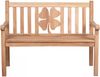 deVries Gartenbank "WOODIE" Kleeblatt aus Teakholz mit eingearbeiteten Kleeblatt in der Rückenlehne, Bild 5