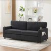 2-Sitzer Sofa B 203 x T 77,5 x H 86 cm aus Chenille mit USB-C, LED und Getränkehaltern Bild 4