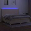 vidaXL Boxspringbett mit Matratze & LED Stoff Creme 200x200 cm, Härtegrad: H2 [3138746] Bild 3
