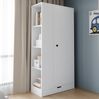 Kleiderschrank 70x40x170 cm in reinem Weiß – optimaler Stauraum mit Einlegeböden und Schubladen Bild 2