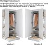 Kleiderschrank 70x40x170 cm in reinem Weiß – optimaler Stauraum mit Einlegeböden und Schubladen Bild 5