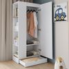 Kleiderschrank 70x40x170 cm in reinem Weiß – optimaler Stauraum mit Einlegeböden und Schubladen Bild 3