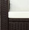 vidaXL 3-tlg. Bistro-Set mit Auflagen Poly Rattan Braun 43914 Bild 5
