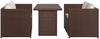 vidaXL 3-tlg. Bistro-Set mit Auflagen Poly Rattan Braun 43914 Bild 2