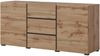OTTO home Sideboard Cross, Breite 150 cm, moderne grifflose Kommode, 2Türen/3 Schubkästen, Schubladenkommode mit viel Stauraum, Einlegeböden verstellbar Bild 2