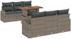 vidaXL Garten-Sofa-Set mit Kissen 7 pcs Grau 3349530 Bild 2