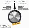 Hoffmann Germany Bratpfanne STONIQ PFAS-frei Ø 20 cm Aluguss Pfanne Induktion – Made in Germany, Aluguss (Set, 2-tlg, 1x Bratpfanne Ø 20 cm + 1x Deckel), abnehmbarer Griff, backofenfest 300°C, spülmaschinengeeignet, 0,8 l Bild 4
