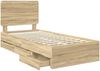 vidaXL Bettrahmen Sonoma-Eiche 100 x 200 cm Ingenieurs Holz 3412625 Bild 5