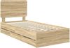 vidaXL Bettrahmen Sonoma-Eiche 100 x 200 cm Ingenieurs Holz 3412625 Bild 4