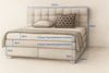 A&J MöbelLand Boxspringbett VERONA 160 x 200 cm mit zwei 7-Zonen-Taschenfederkernmatratzen und gepolstertem Kopfteil. Farbe: Beige Bild 4