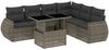 vidaXL 7-tlg. Garten-Sofagarnitur mit Kissen Grau Poly Rattan 3268560 Bild 2