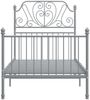 vidaXL Bettgestell Grau Metall und Sperrholz 90x200 cm [324843] Bild 3