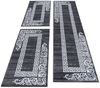 Carpettex Kurzflor-Bettumrandung Abstrakt Kariert Design, Höhe 12 mm, (Bett-Set, 3-tlg, Bettvorlage), Schlafzimmer Teppich Bettumrandung Läufer Set 3 teilig Bild 5
