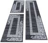Carpettex Kurzflor-Bettumrandung Abstrakt Kariert Design, Höhe 12 mm, (Bett-Set, 3-tlg, Bettvorlage), Schlafzimmer Teppich Bettumrandung Läufer Set 3 teilig Bild 4