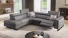 Sofanella Ecksofa MANZANO Funktionscouch Ledersofa Eckgarnitur in Grau Bild 3