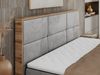 Boxspringbett mit Kopfteil und Topper, Polsterbett - ALBERO 2 - 140 x 200 cm - Hellgrau Velours - H4 Bild 4