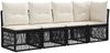 vidaXL Gartensofa-set 8 pcs Schwarz Poly-Rattan 3434845 Bild 4