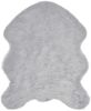 vidaXL Teppich aus Kunstschaffell TAFALLA Grau 50 x 80 cm Polyester 42021540 Bild 2