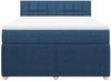 vidaXL Boxspringbett mit Matratze Blau 140x190 cm Stoff 3287457 Bild 4