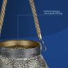 KHG Windlicht 2er Set in Gold, mit Henkel aus nachhaltigen Naturprodukten, Kerzenständer, Kerzenhalter, Outdoor und Indoor, Deko, für Wohnzimmer, Balkon, Terrasse, Garten usw, Bild 5