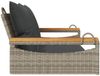 vidaXL Hängebank mit Kissen Grau 109x62x40 cm Poly Rattan 368147 Bild 5