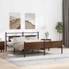 vidaXL Metallbett ohne Matratze Braun Eichen-Optik 160x200 cm 3325135 Bild 4