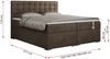 Boxspringbett, Deko Bed mit Matratze und Topper - SUSAN - 160x200cm - Braun Velours - H4 Bild 5
