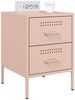 vidaXL Nachttisch Rosa 36x39x50,5 cm Stahl 842924 Bild 4