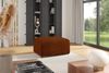 Ecksofa Designersofa MEGAN XS inkl. Hocker Stoff Poso Rostbraun Ottomane Rechts Bild 2