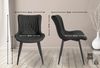 2er Set Stühle KELCE Kunstleder - 80,5x50x62cm, schwarz, Kunstleder Metall Gestell Stühle Esszimmerstühle Stuhl Esszimmer Esstisch Stühle Küchenstuhl Bild 2