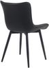2er Set Stühle KELCE Kunstleder - 80,5x50x62cm, schwarz, Kunstleder Metall Gestell Stühle Esszimmerstühle Stuhl Esszimmer Esstisch Stühle Küchenstuhl Bild 5