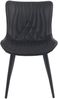 2er Set Stühle KELCE Kunstleder - 80,5x50x62cm, schwarz, Kunstleder Metall Gestell Stühle Esszimmerstühle Stuhl Esszimmer Esstisch Stühle Küchenstuhl Bild 3