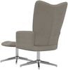vidaXL Relaxsessel mit Hocker Hellgrau Samt [328128] Bild 5