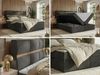 Premium Boxspringbett ORVO 140 x 200 cm mit Stauraum, Multipocket-Matratze 7 Härtezonen, H4, zwei Bettkästen - Topper Visco - Dunkelgrau Velvet Bild 2