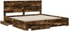 vidaXL Bettrahmen Geräucherte Eiche 200 x 200 cm Holzwerkstoff 3411268 Bild 5
