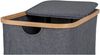 Wäschekorb >Noto< in Dunkelgrau, Bambus, Polyester - 54x54x33cm (BxHxT) Bild 5