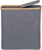 Wäschekorb >Noto< in Dunkelgrau, Bambus, Polyester - 54x54x33cm (BxHxT) Bild 2
