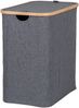Wäschekorb >Noto< in Dunkelgrau, Bambus, Polyester - 54x54x33cm (BxHxT) Bild 3